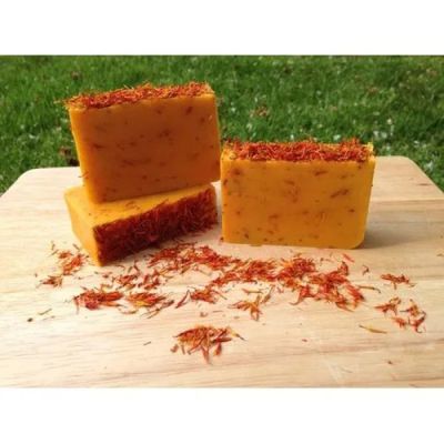 Hand Made Real Saffron Goat Milk Bar Soap_img_2