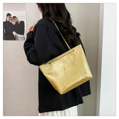 Crocodile Ambushed PU Leather Tote Bag 👜👜_img_4