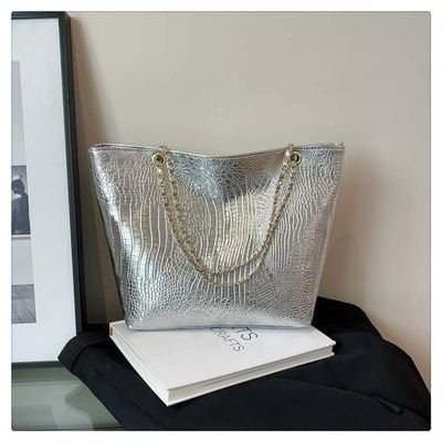Crocodile Ambushed PU Leather Tote Bag 👜👜_img_5