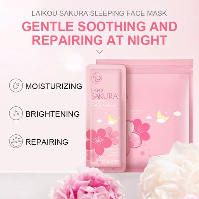 Laikou Sakura Sleeping Face Mask 3g – Hydrating, Brightening & Anti-Aging Night Cream_img_1