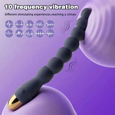Couple Anal Bead Vibrator For Women Vagina Clitoris Stimulator Vibrating Butt Plugs Male Prostate Anus Massager Adult Sex Toysral Stimulator Sex Toy for Women_img_5