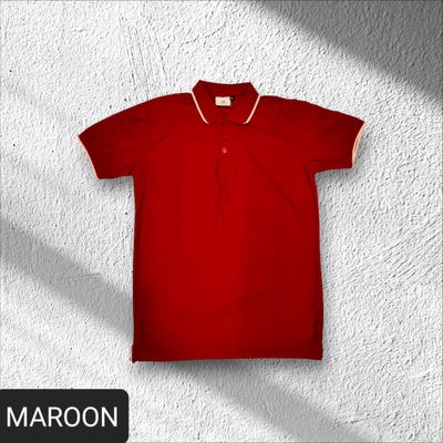 PREMIUM POLO T-SHIRT MAROON_img_2