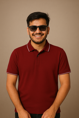 PREMIUM POLO T-SHIRT MAROON_img_0