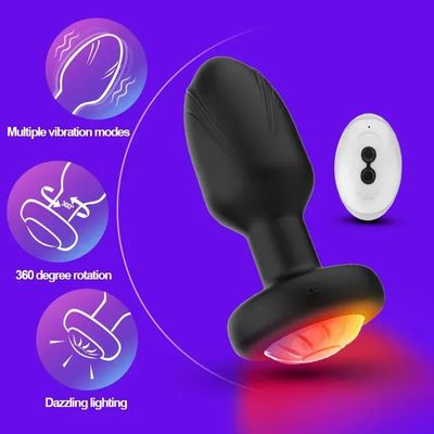 10 Speed 360° Rotation Vibrating Anal Butt Plug for Men Wiggle Prostate Massager Gay Anal Vibrator Anal Plug Sex Toy for Couples_img_2