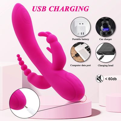 Adult Toy Dildo Rabbit Vibrator 3 In 1 Silicone G Spot Anal Clitoris Stimulator Vagina Masturbator Sex Toys for Women Products_img_3