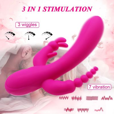 Adult Toy Dildo Rabbit Vibrator 3 In 1 Silicone G Spot Anal Clitoris Stimulator Vagina Masturbator Sex Toys for Women Products_img_5