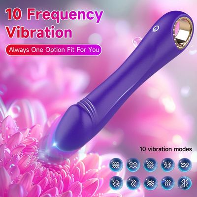 Dildo Vibrator Powerful 10 Vibration Clitoral and G-spot Stimulation Waterproof Sex Toys for for Women Couples Adult Products_img_3