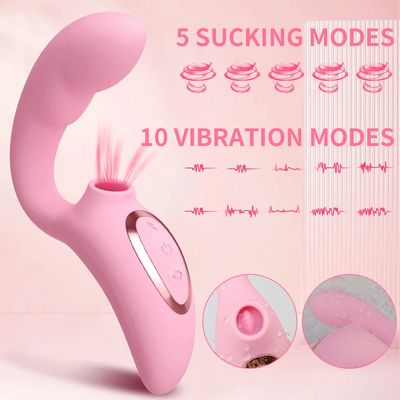 Heating Clitoral Sucking Vibrator 15 Modes Clitoris Sucker Vacuum Stimulator Vaginal Dildo Masturbator Adults Sex Toys for Women_img_1