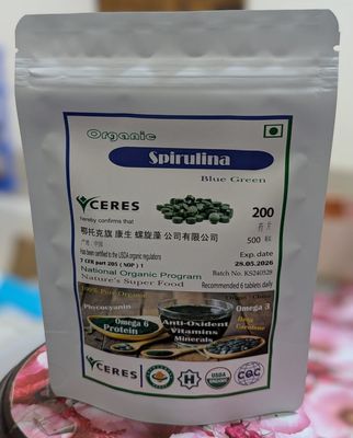 Organic Spirulina - 200 PCs Tablet / 500mg Per Tablet