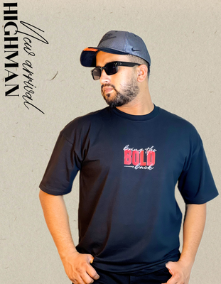 Premium Drop Shoulder Black(Bold-1904)_img_1