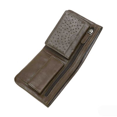 Kroyshala Men's Leather Wallet – Slim Bifold Design – Brown – Genuine Leather_img_6