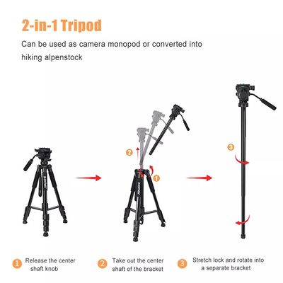 ZOMEI Q310 Professional Video Tripod +Monopod Combo_img_4