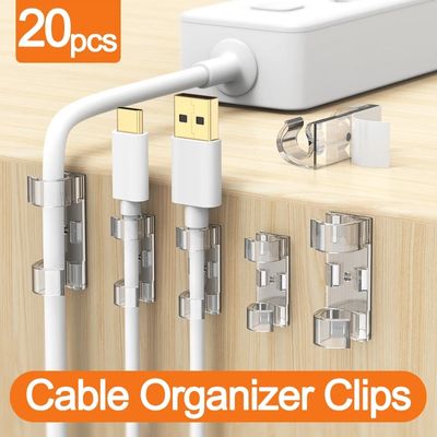 Transparent Cable Clips (20 pcs)