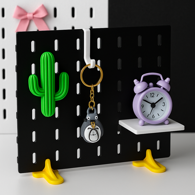 Ducki Pegboard – White/Black Modular Wall Organizer | IndecorBD_img_2