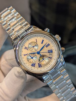 Longines Chrono Chain Silver White Dial_img_0