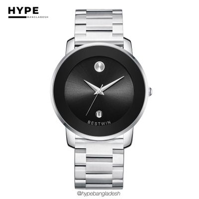 Bestwin BW163 Stainless Steel Watch (Silver-Black)_img_0