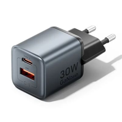 Vention 2-Port GaN Charger 30W USB-C + 18W USB-A, EU Plug_img_0