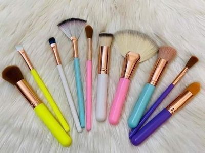 kabuki brush 10 piece multi colour_img_0
