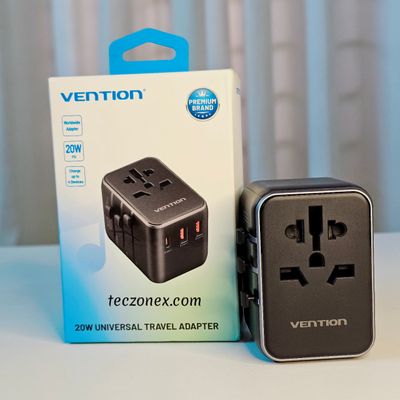 Vention 3-Port USB (C + A + A) 20W Universal Travel Adapter_img_0