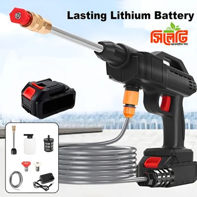 High Power Car Washing Guns Wireless Rechargeable Portable High-pressure Water Pump 21V Double Battery_img_3