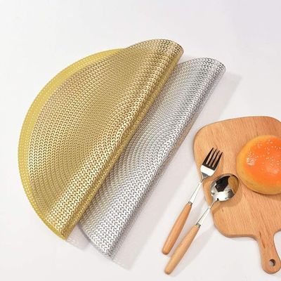 6 Pcs Round Table Placemat Mat- Gold_img_3