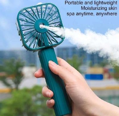 Realhomelove Portable Misting Fan, Handheld Personal Mist Fan, Battery OperatedRechargeable Mini Mister Fan with Water Spray, Small Cooling Hand Fan_img_0