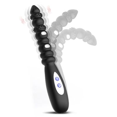 Flexible Electric Shock Pulse Vibrating Anal Bead String Vibrator, Prostate Massager Gay Anal Plug Butt Plug, Sex Toys for Men_img_4