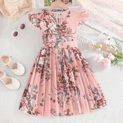 Imported 🌺 Girls' Summer Sleeveless Pleated Long Dress with Belt_img_5