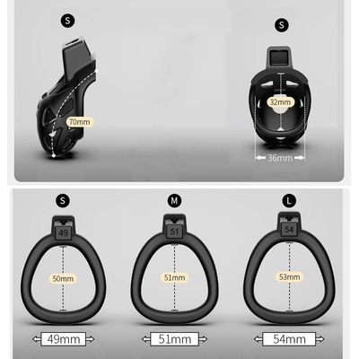 Openable Ring Design Male Urethral Chastity Device Penis Ring Vent Hole Cock Cage CB Lock with 3 Size Sex Toys 18+_img_3
