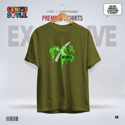 Stay Weird Premium Drop Shoulder T-shirt - 55_img_4