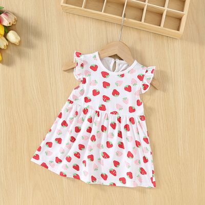 Imported ☀️ Girls' Summer Cotton Short-Sleeve Princess Dress – Baby Nightgown_img_0