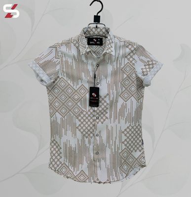 Luxury Popcorn Half Sleeve Print Shirt- Shy Looks_img_0
