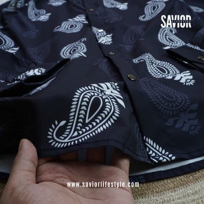 Black Paisley - Full Sleeve Party Wear Print Shirt_img_1