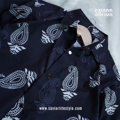 Black Paisley - Full Sleeve Party Wear Print Shirt_img_2