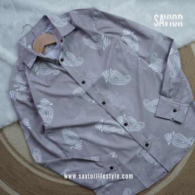 Smokey Paisley - Full Sleeve Party Wear Print Shirt_img_4