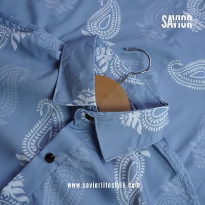 Sky Paisley - Full Sleeve Party Wear Print Shirt_img_0