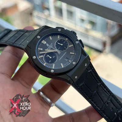 Hublot Classic Fusion Watches Chronograph | Crocodila Balck belt black dial_img_0
