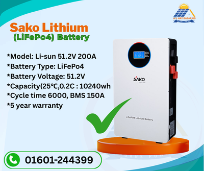Sako Li Sun 51.2v 200AH Lithium iron LiFePo4 Battery_img_0