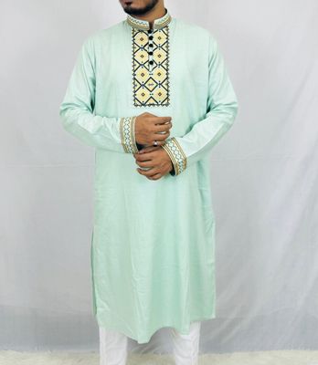 Luxury embroidery Oozing paste panjabi code LE-4_img_5