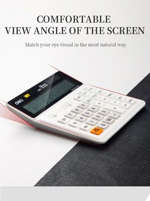 Deli Calculator M01010 12 digit Dual Power Color White Pack of 1 pcs_img_4