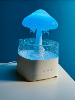 5 IN 1 Bluetooth Speaker Rain Cloud Humidifier, switchable 7 colors, 450ml capacity super quiet, intelligent anti-dry function_img_3