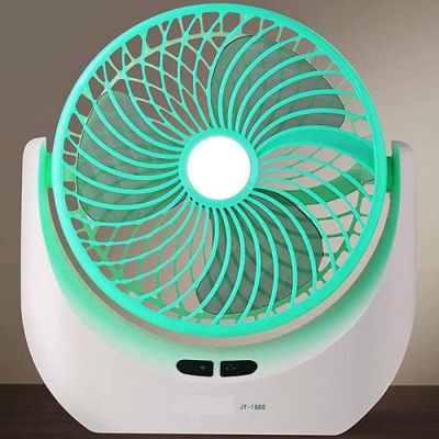 JY Super lithium rechargeable mini table fan with LED light JY-1880_img_2