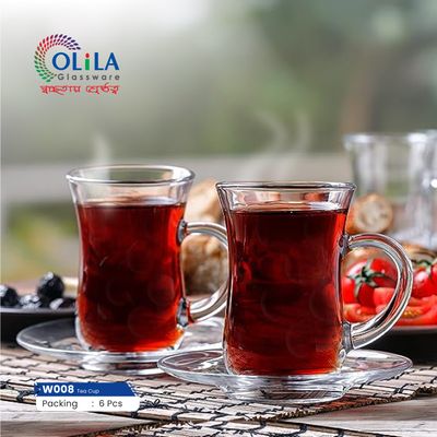 কাচের চায়ের কাপ সেট -৬ পিছ 150ML #07CUP_img_2