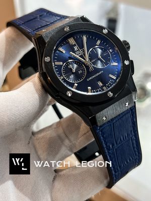 HUBLOT CLASSIC FUSION BLACK CASE BLUE DIAL BLUE BELT LEATHER TEXTURE_img_0