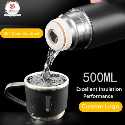 Premium Stainless Steel 1 Bottle & 3 Mug Set | 500ml ._img_3