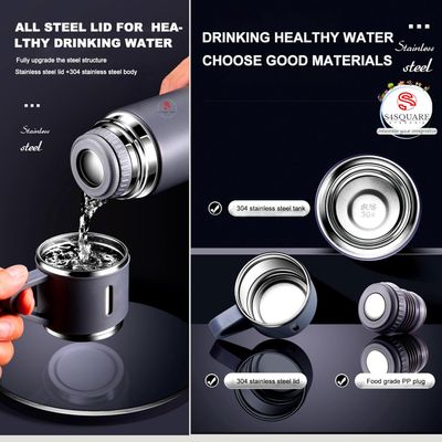 Premium Stainless Steel 1 Bottle & 3 Mug Set | 500ml ._img_4