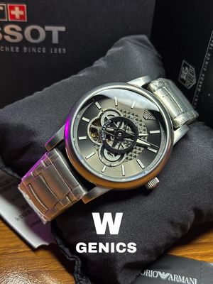 Emporio Armani Meccanico AR60010 Grey Dial Silver Chain Original_img_0