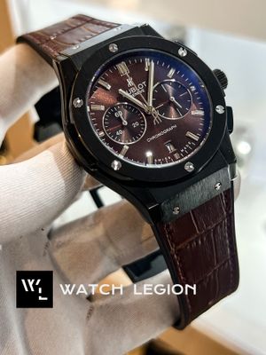 HUBLOT CLASSIC FUSION BLACK CASE BROWN DIAL BROWN BELT LEATHER TEXTURE_img_0