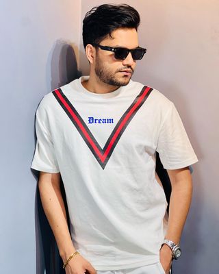 Drop Shoulder T-shirt - WHITE