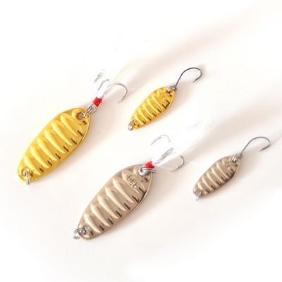 2 pcs Luya bait sequins remote cast shell spoon type iron plate sequins fake bait blood trough feather hook 5g 10g 20g Spoon Lure_img_3